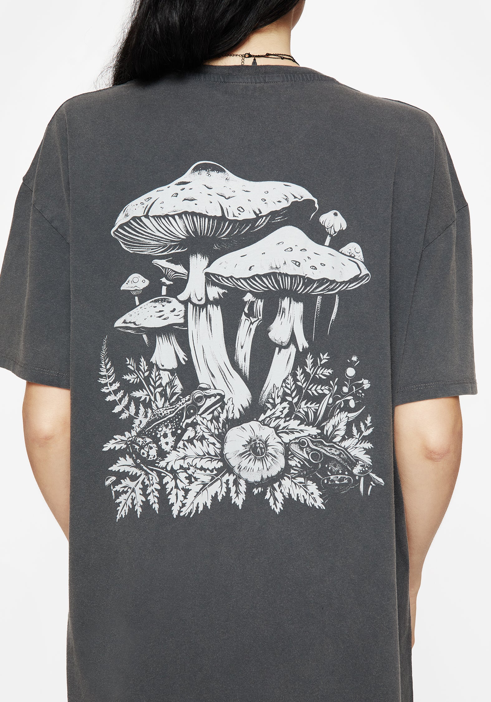 Pressure Cotton Mushroom Print Tee Dress - Image 2
