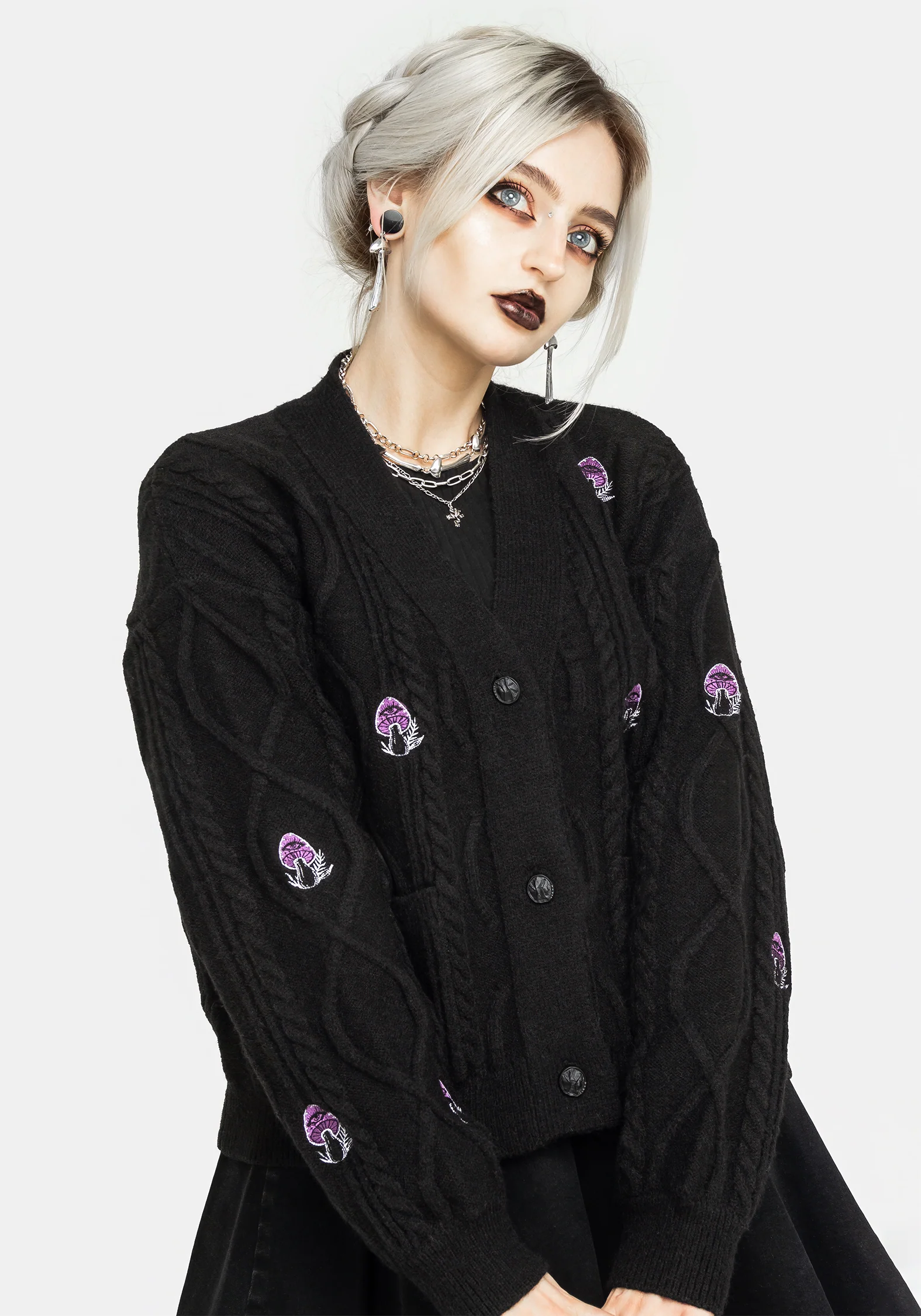 Revelation Mushroom Knit Cardigan - Image 5