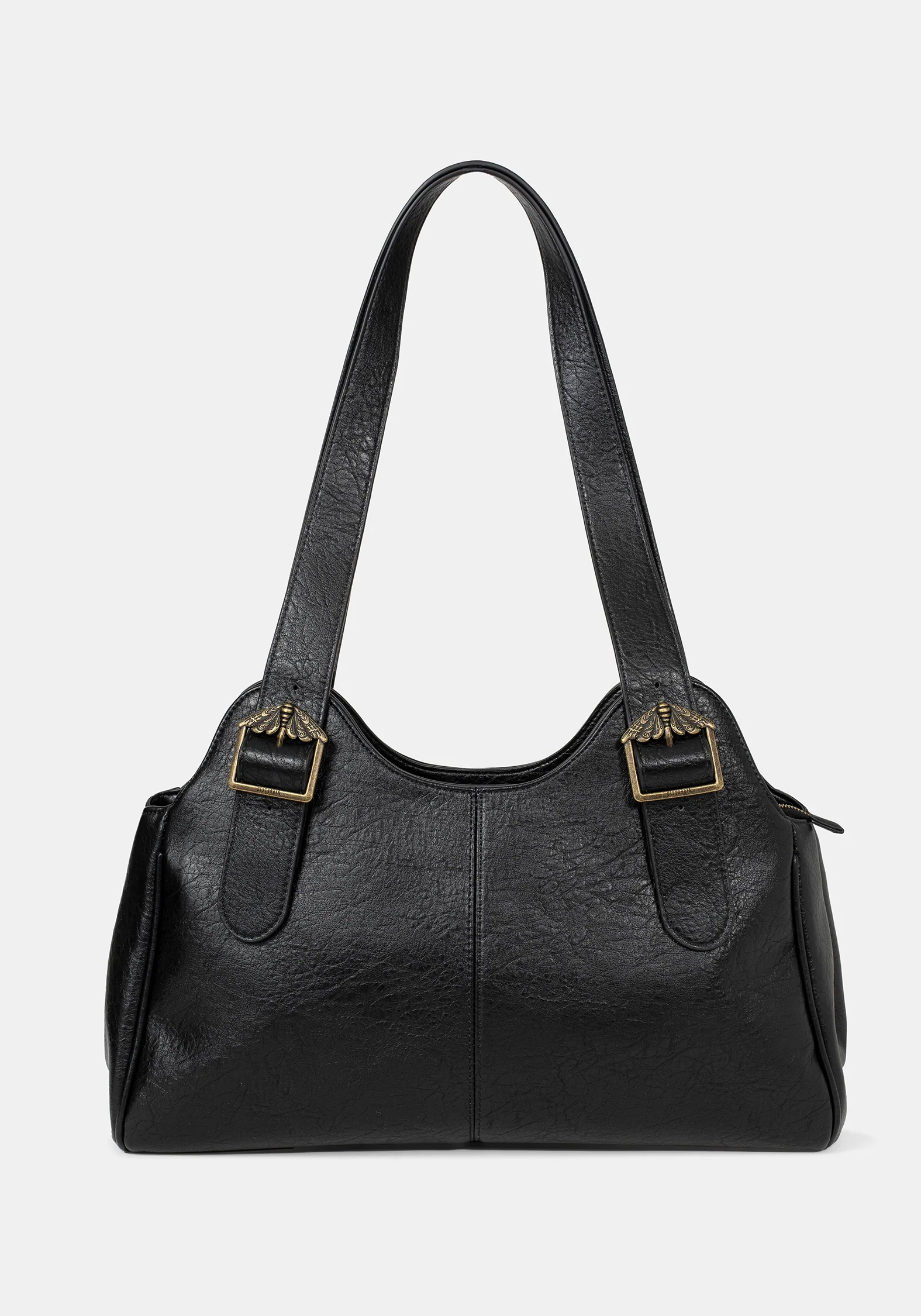 Rosamoth Buckle Shoulder Bag - Black