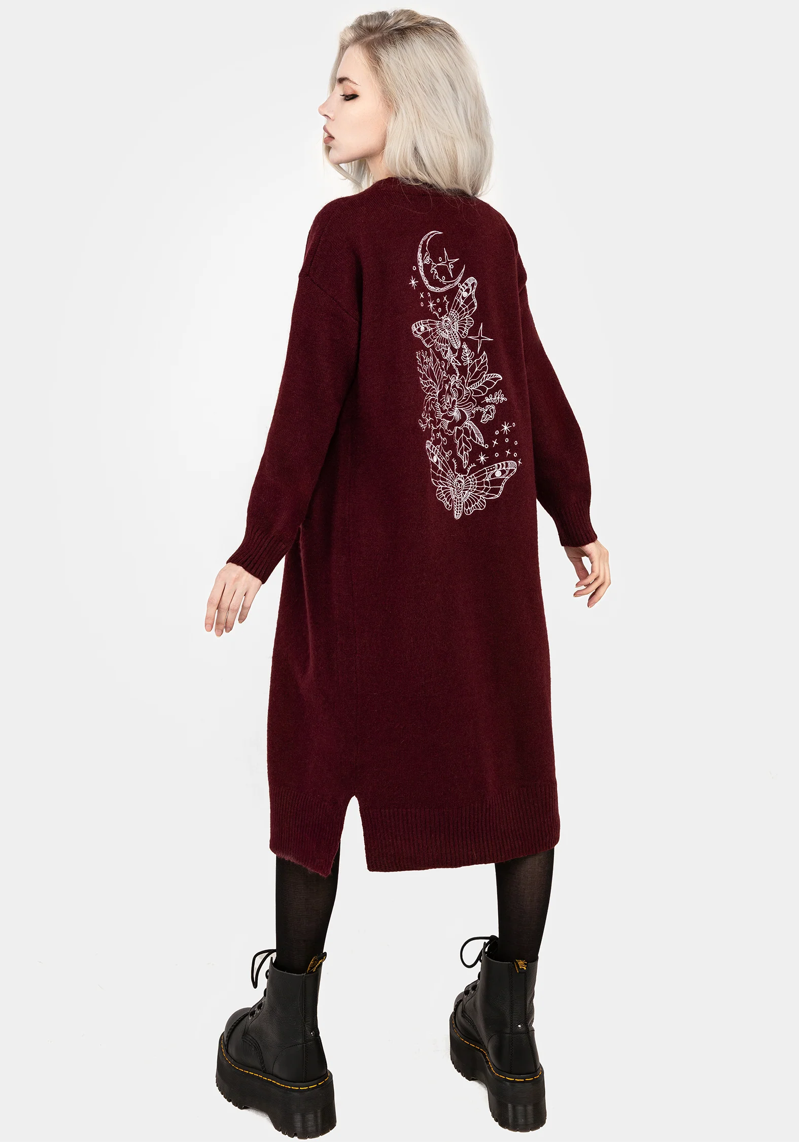 Rosamoth Embroidered Knit Longline Cardigan - Image 3