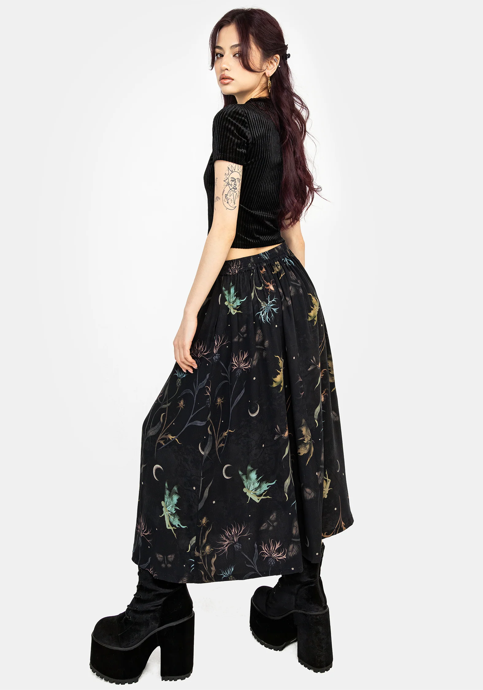 Rosanella Floral Print Midi Skirt - Image 3