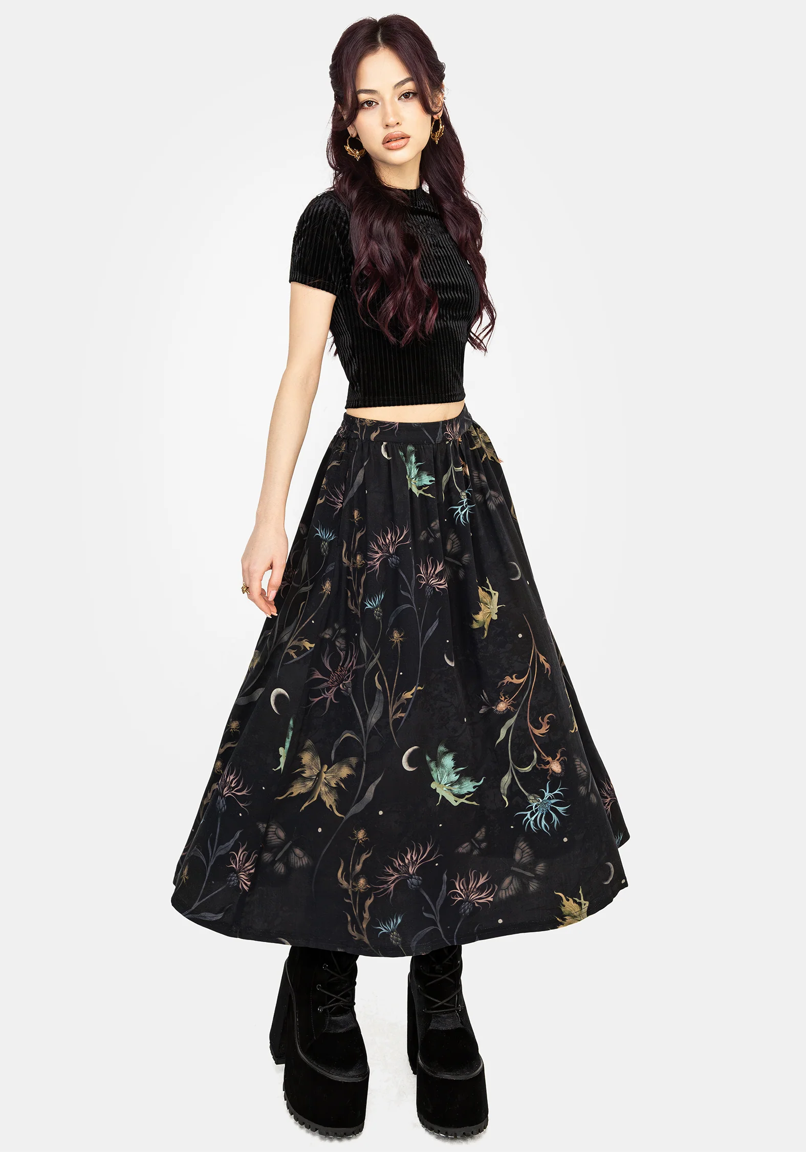 Rosanella Floral Print Midi Skirt - Image 5