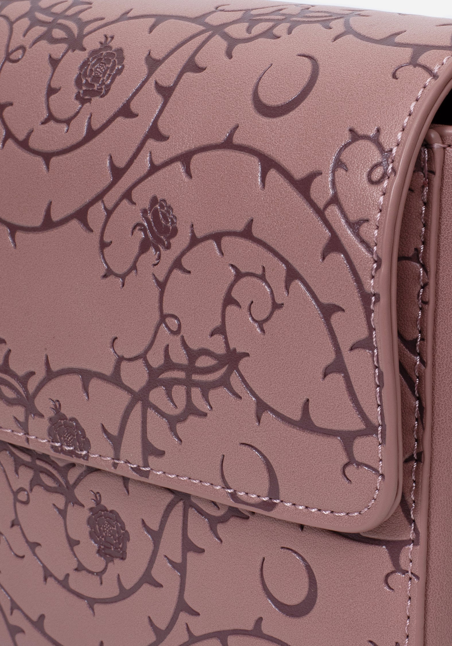 Rosethorn Floral Debossed Crossbody Bag - Image 3