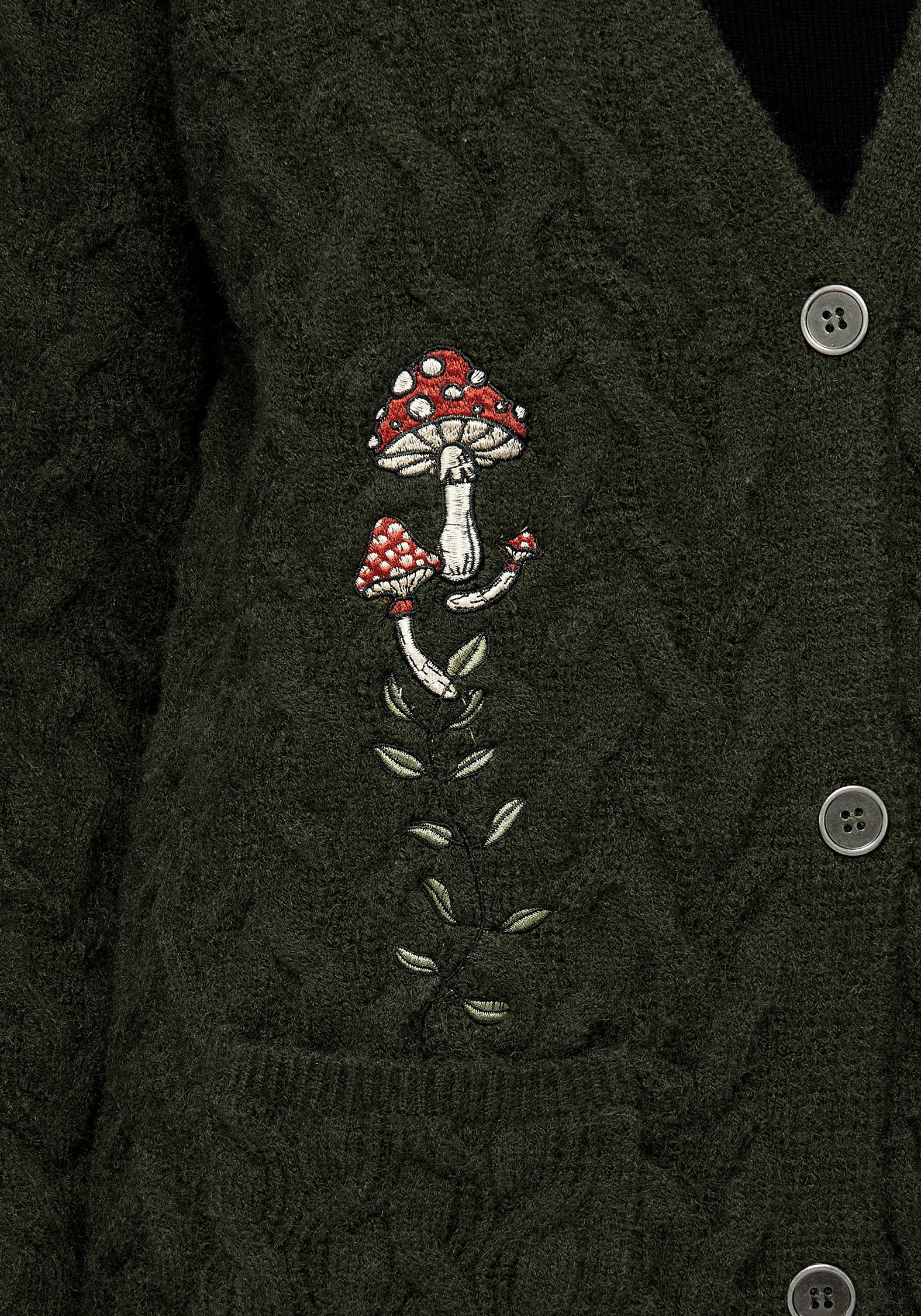 Seelie Embroidered Cable Knit Cardigan - Image 8