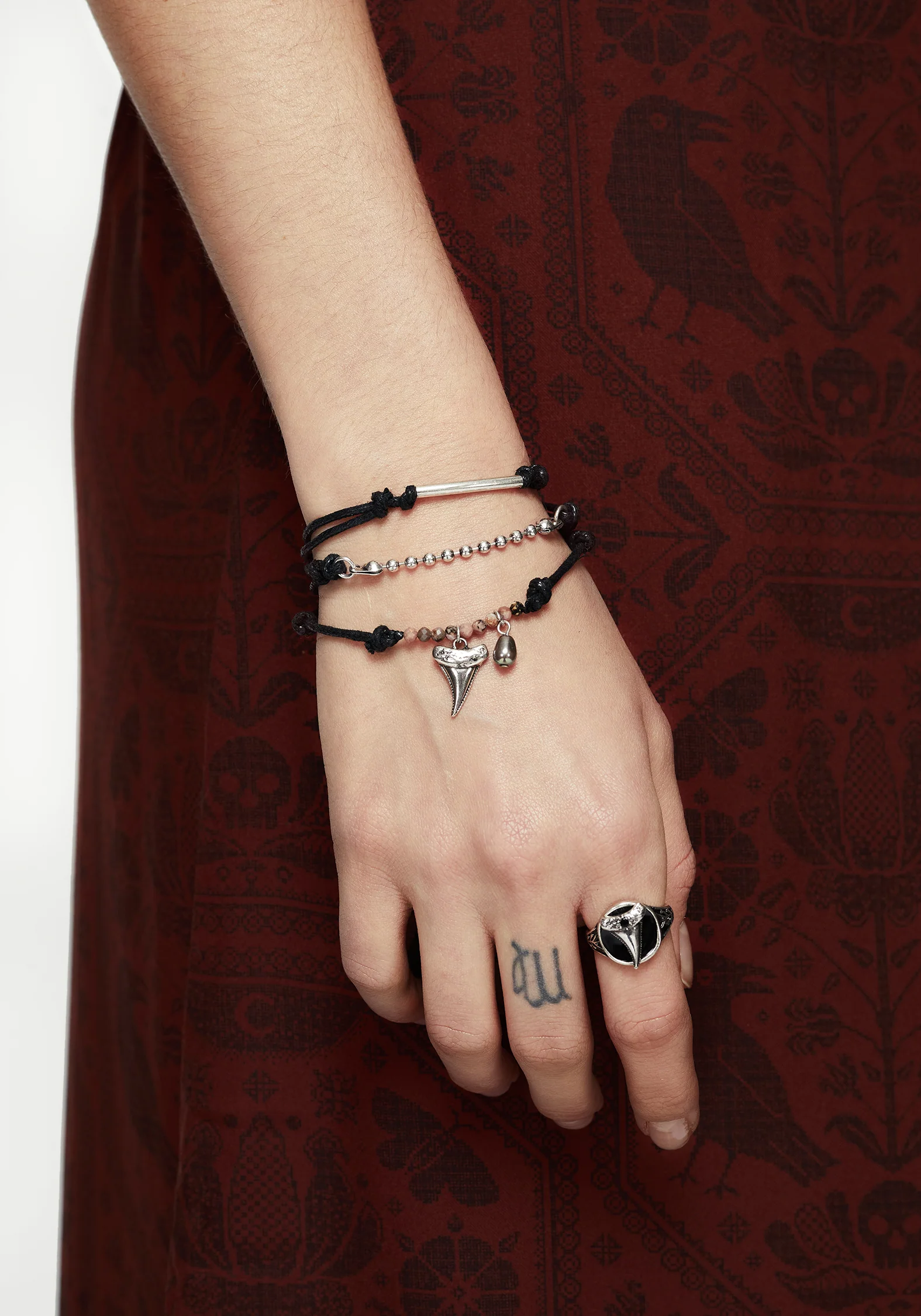 Shark Tooth Rope Bracelet Set - Image 4