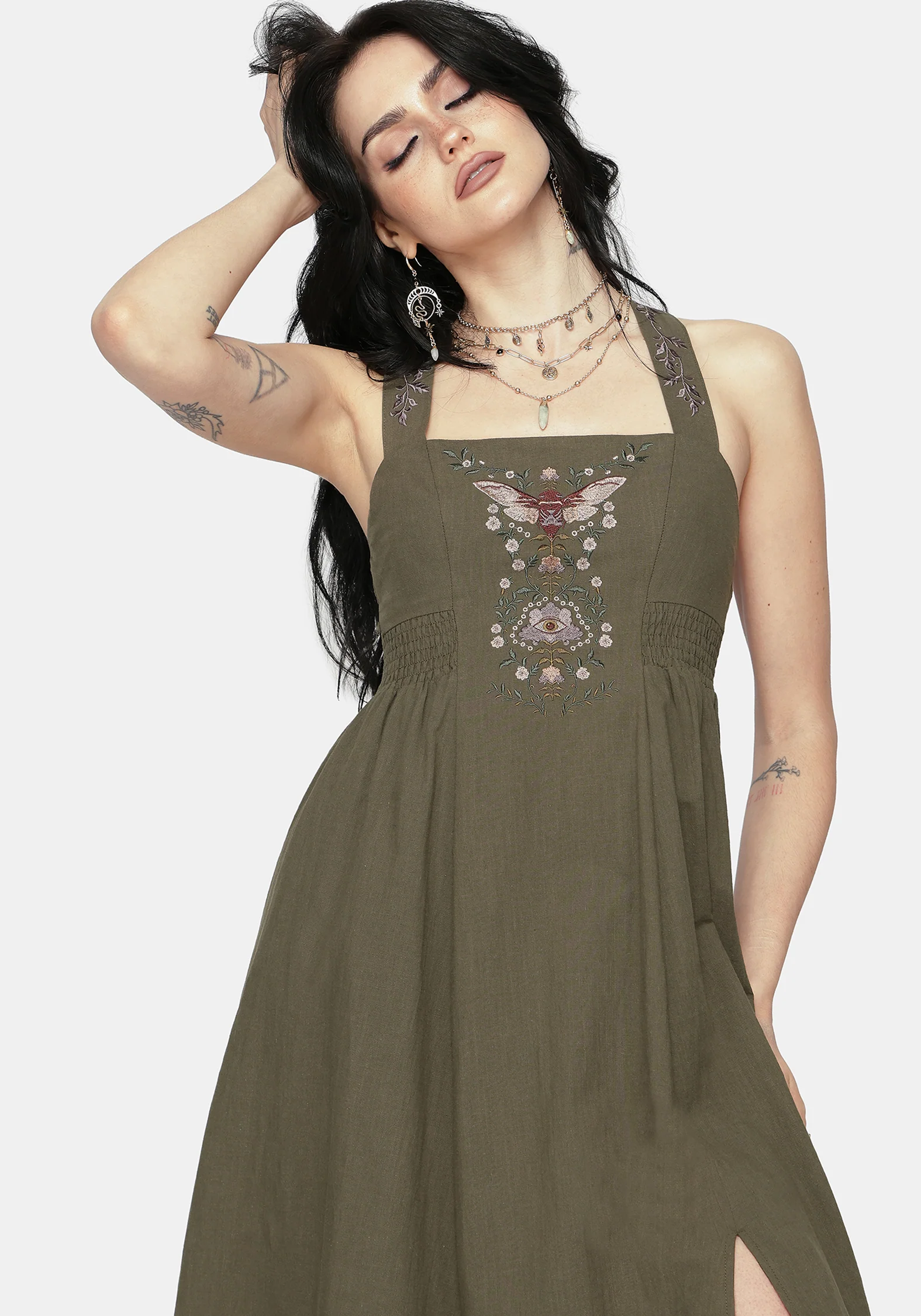 Siora Folklore Embroidered Midi Dress - Image 4
