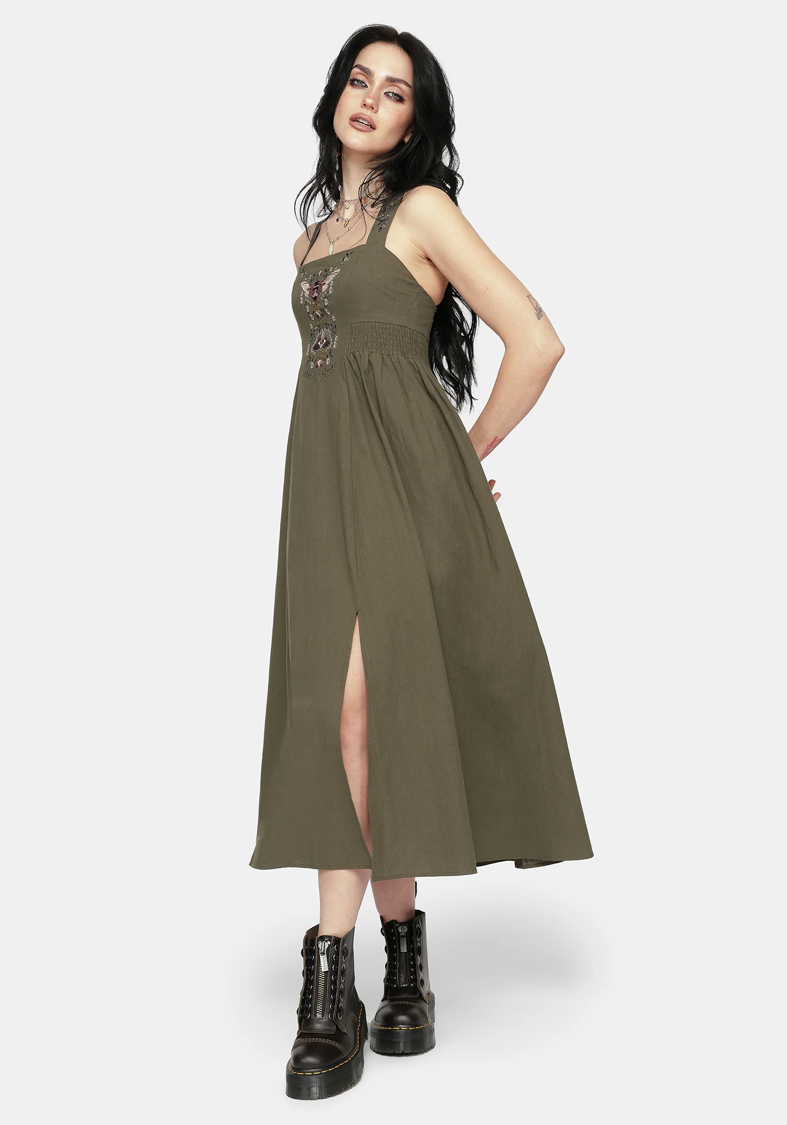 Siora Folklore Embroidered Midi Dress - Image 6