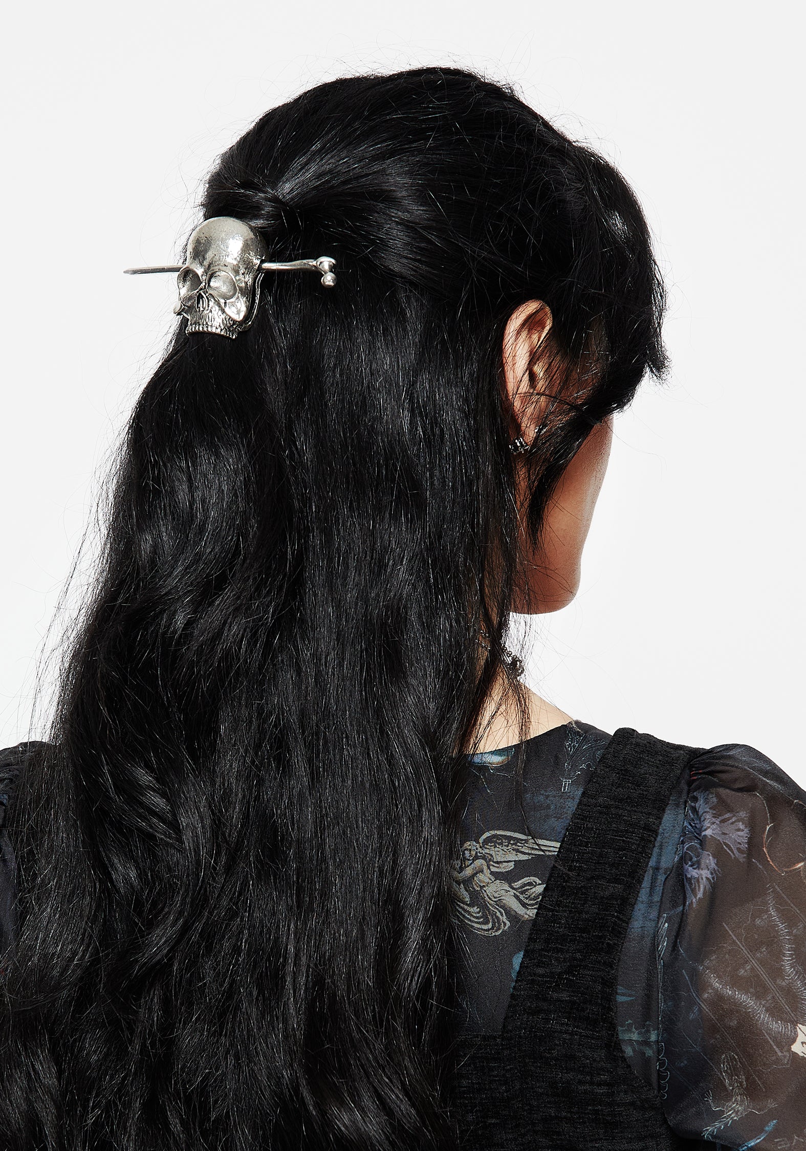 Skull Hair Slide with Pin - Image 6