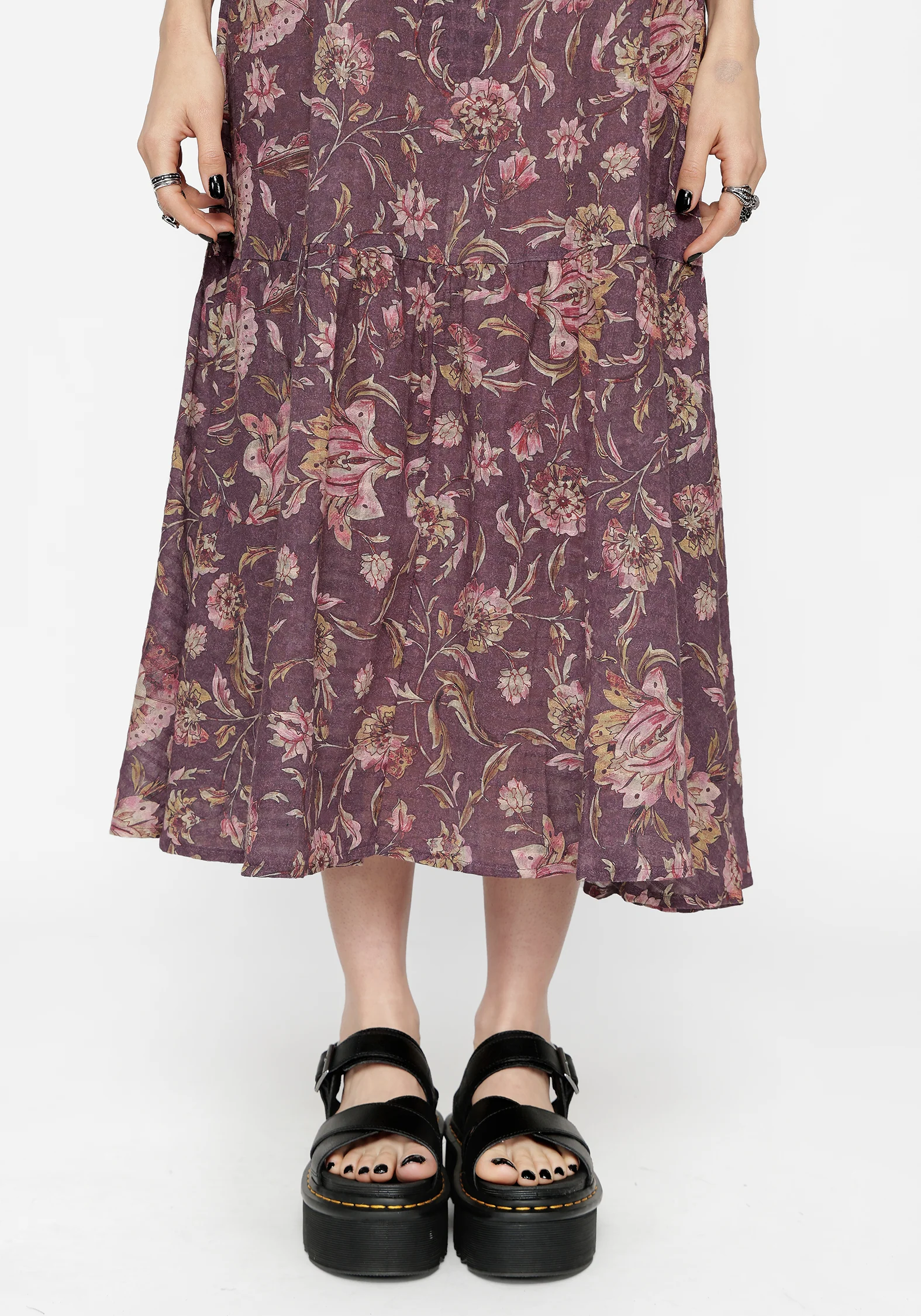 Skye Print Tiered High Low Beach Midaxi Dress - Image 7