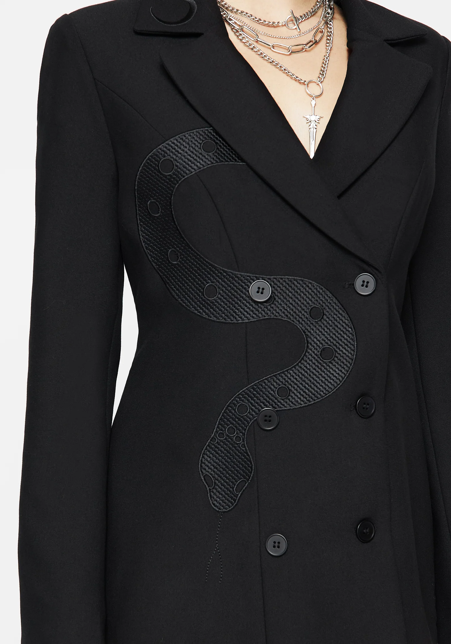 Slither Embroidered Blazer Dress - Image 2