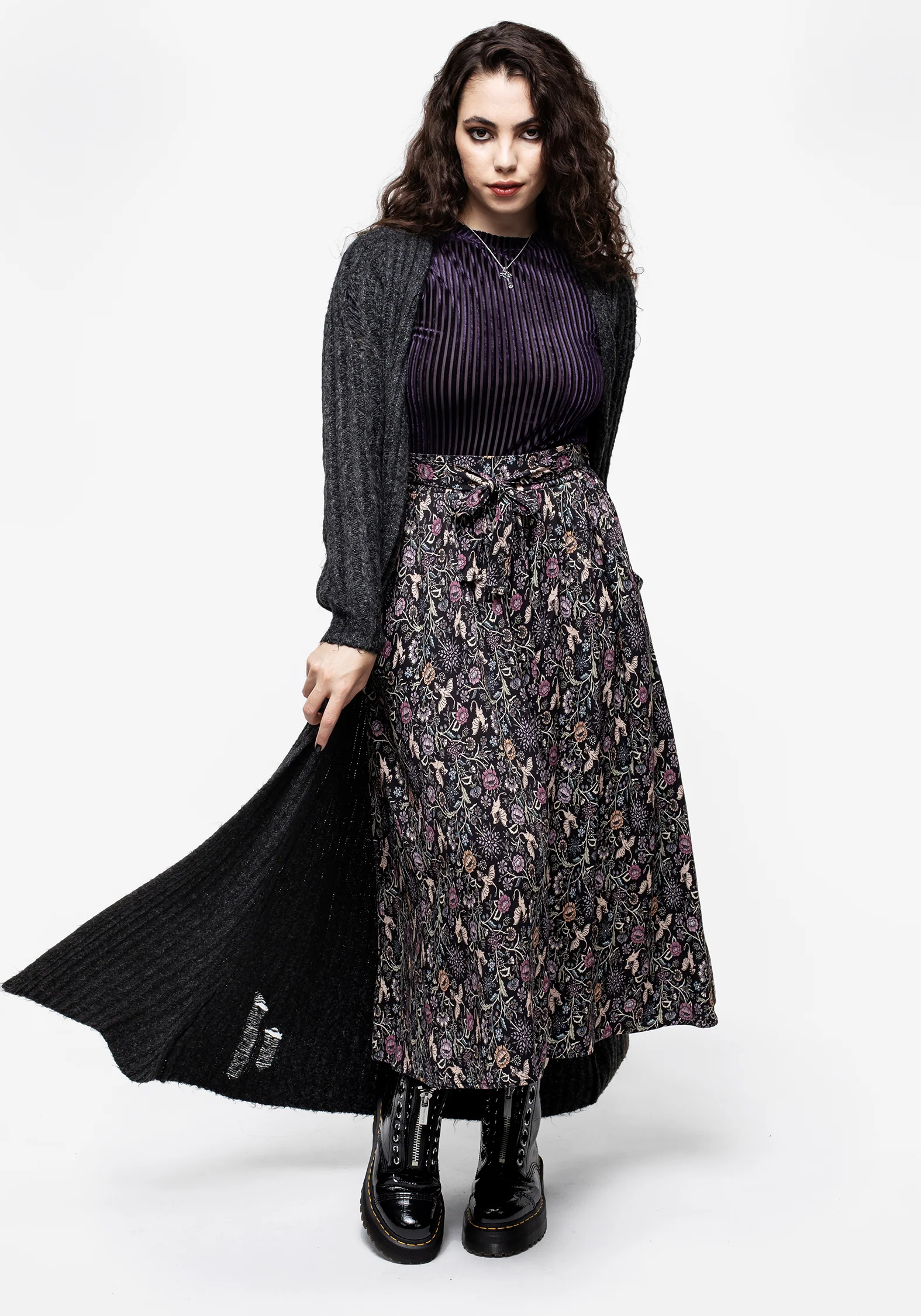 Snapdragon Tie Detail Midi Skirt - Image 5