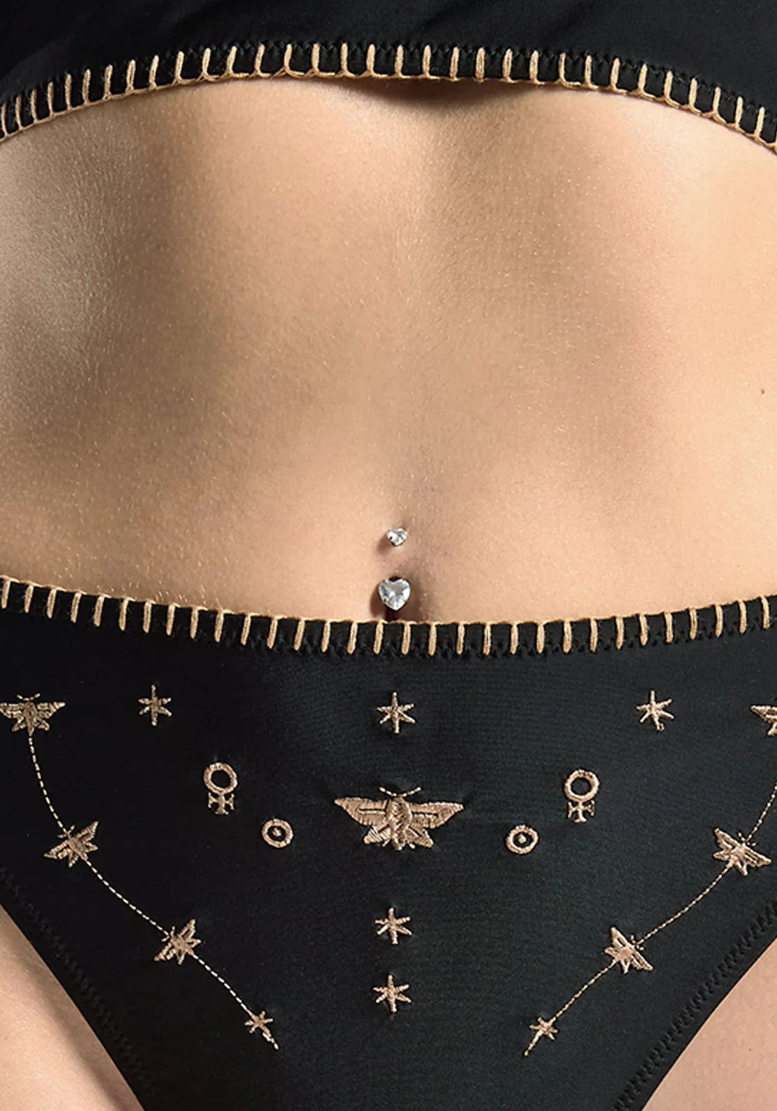 Sola Embroidered High Waist Bikini Bottom - Image 3