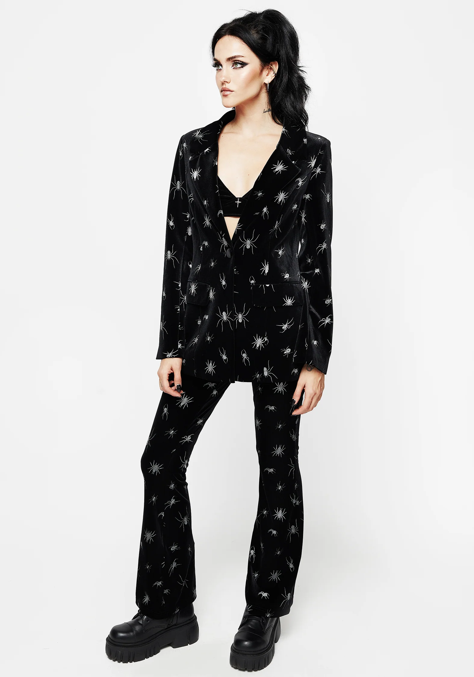 Spiro Foil Print Velour Blazer - Image 6