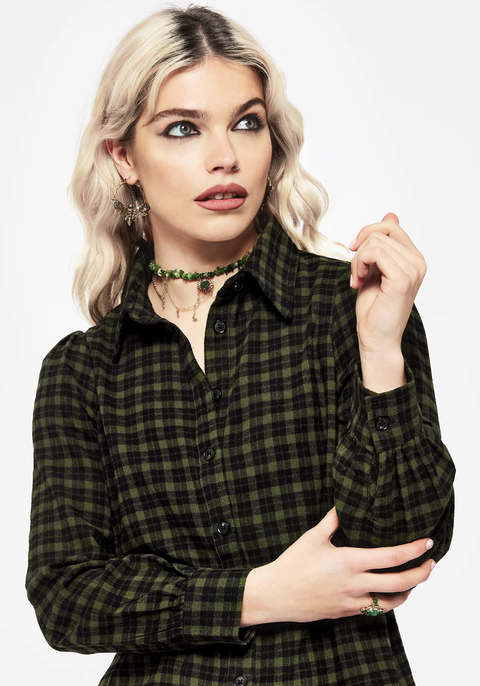 Terra Cotton Check Button Up Shirt - Image 2