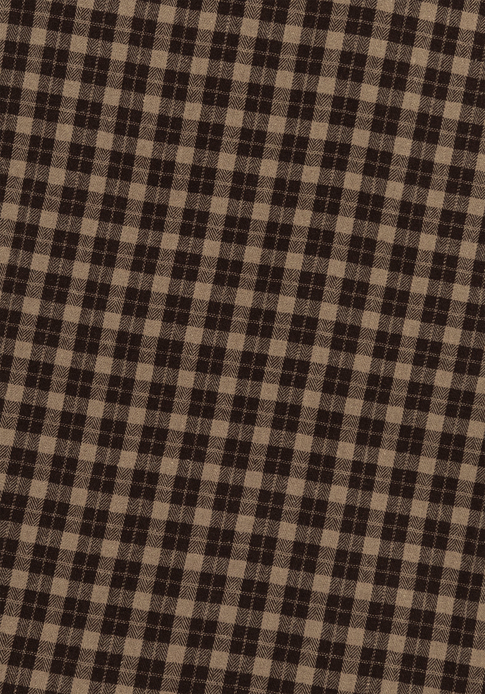 Terra Cotton Check Midi Skirt - Brown - Image 8