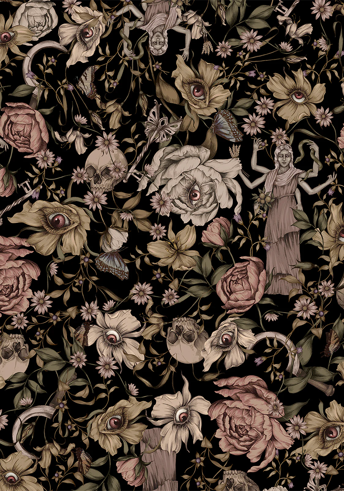 Triple Goddess Print Wide Leg Trouser - Image 7