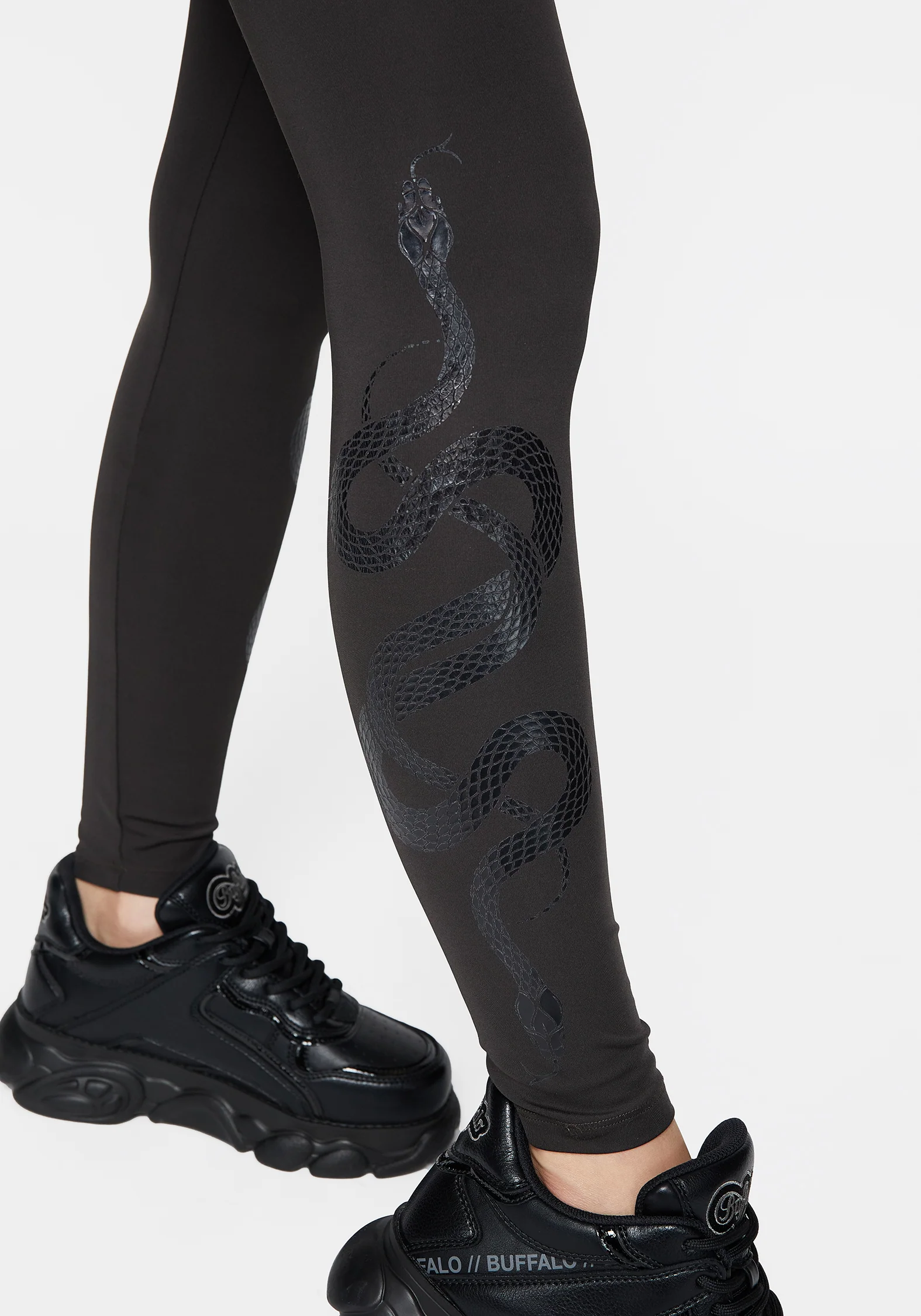 Venin Snake Athleisure Leggings - Charcoal - Image 2