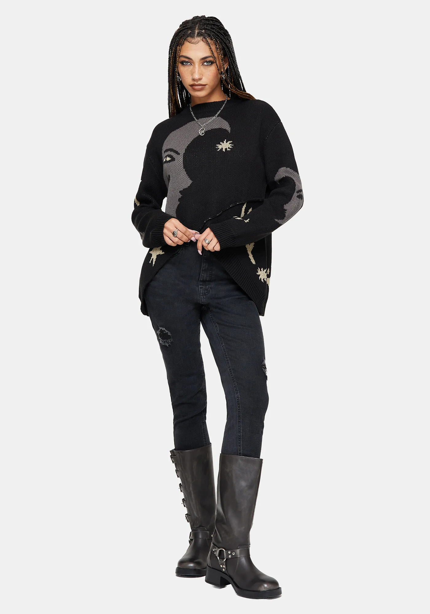 Vesper Cotton Asymmetric Knit Jumper - Image 7