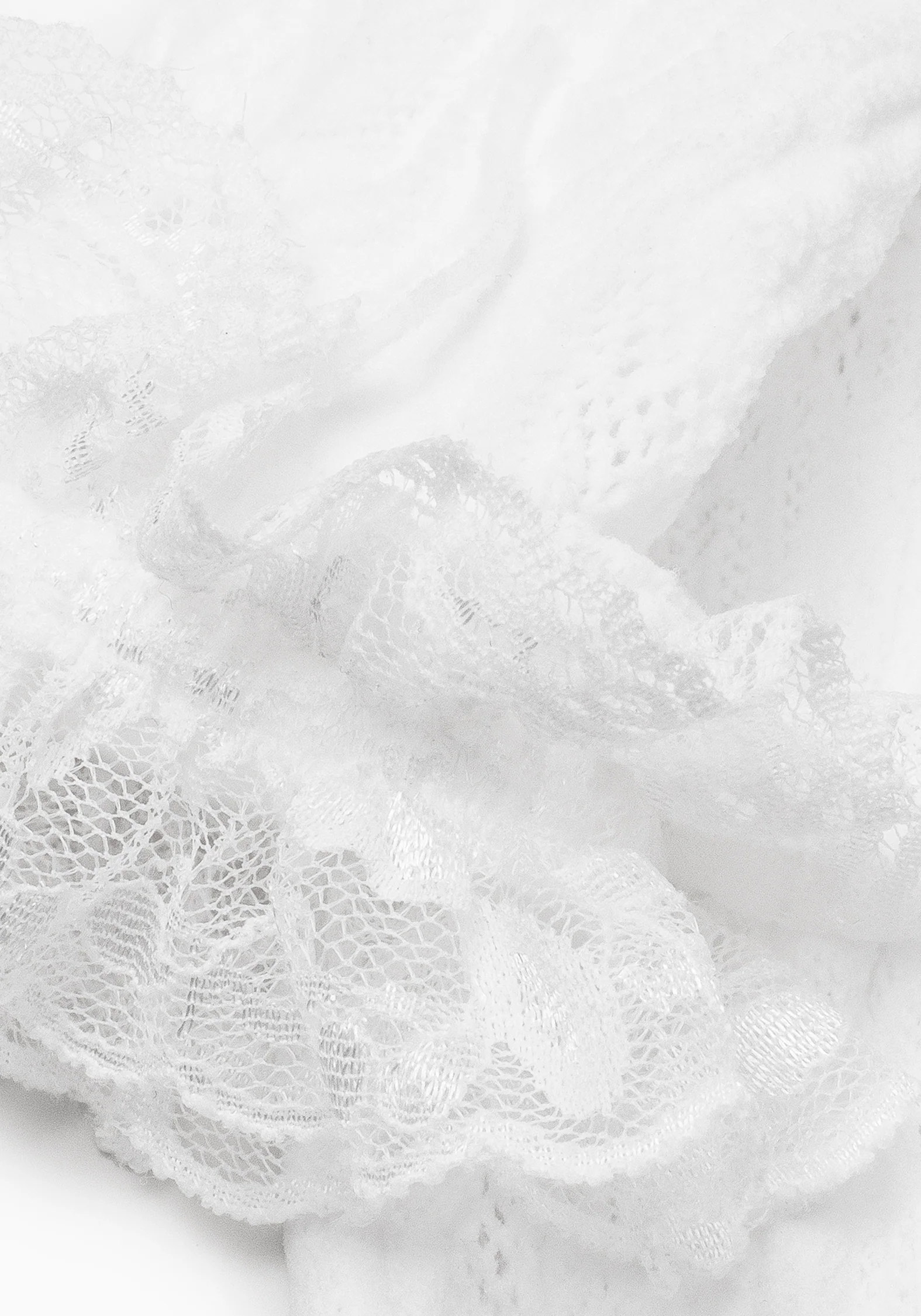 Wispin Lace Frill Socks - White - Image 2